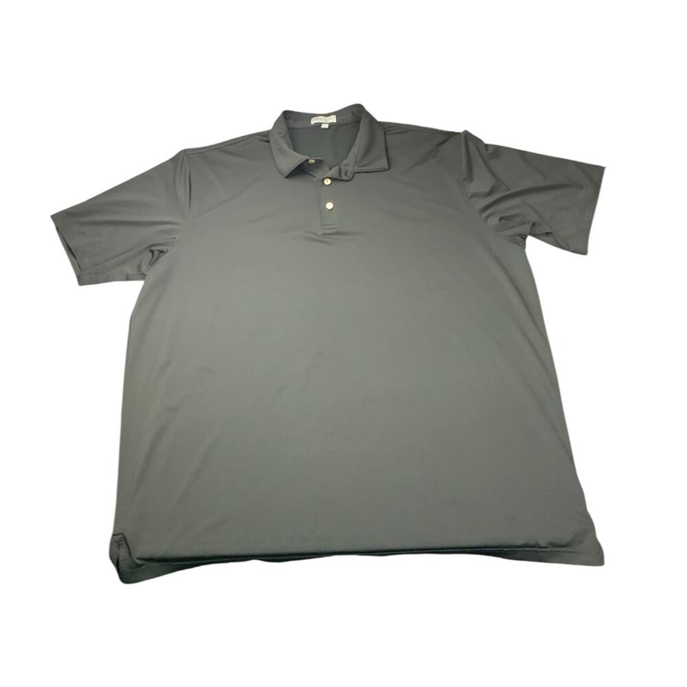 Peter Millar Black Summer Comfort Gray Stretch Performance Polo Shirt Men’s XXL